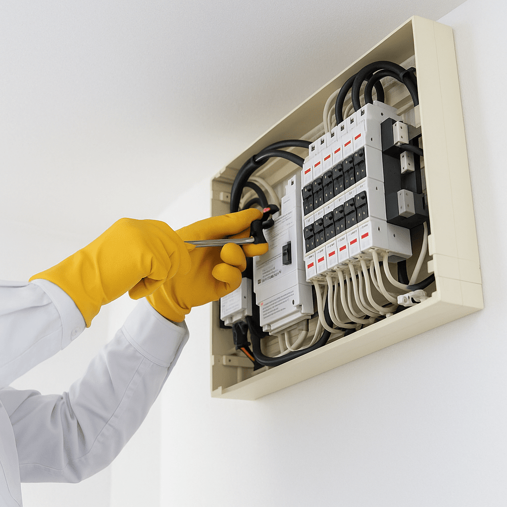 配電盤をチェックする